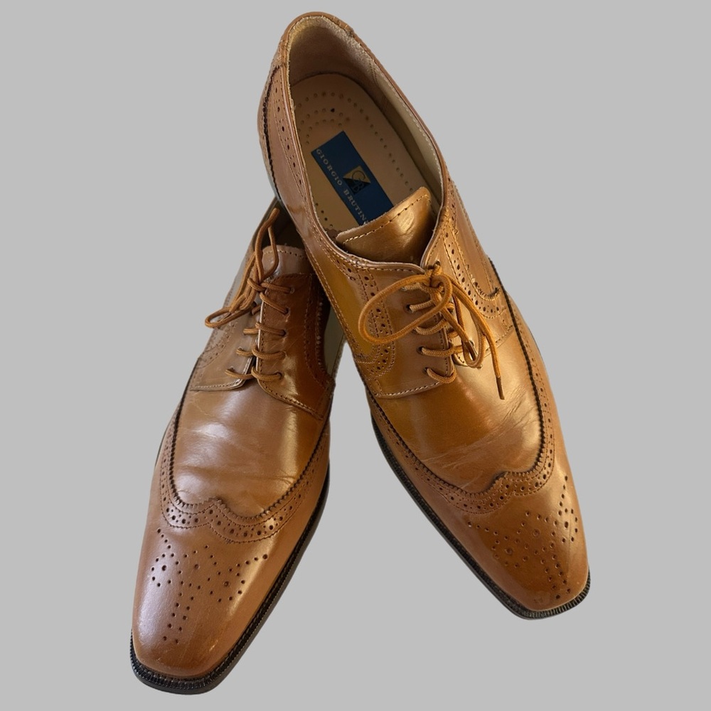 Giorgio Brutini Tan Leather Oxfords